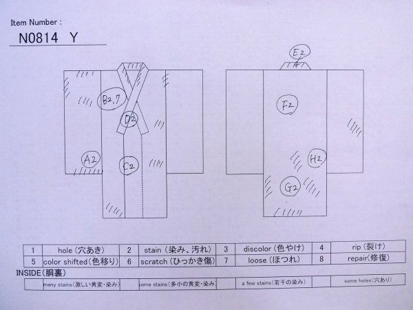 Photo14: N0814Y Vintage Japanese women   Off White JUBAN undergarment / Cotton. Flower   (Grade D) (14)