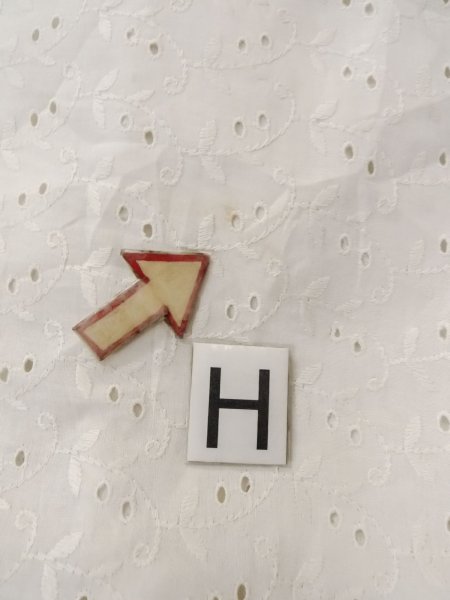 Photo22: N0814Y Vintage Japanese women   Off White JUBAN undergarment / Cotton. Flower   (Grade D) (22)