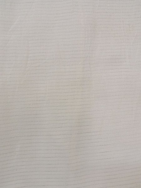 Photo5: N0814Z Vintage Japanese women   Ivory JUBAN undergarment / Silk. Stripes There is no seam line at the edge of front. The edge of fabric is exposed at the front.  (Grade D) (5)