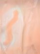 Photo3: Mint N0815A Vintage Japanese women  Shiny Coral JUBAN undergarment / Silk. Chrysanthemum,   (Grade A) (3)
