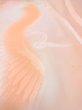 Photo8: Mint N0815A Vintage Japanese women  Shiny Coral JUBAN undergarment / Silk. Chrysanthemum,   (Grade A) (8)