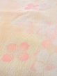 Photo8: N0815B Vintage Japanese women  Pale Coral JUBAN undergarment / Synthetic. Flower with a chrysanthemum based woven pattern half collar  (Grade C) (8)