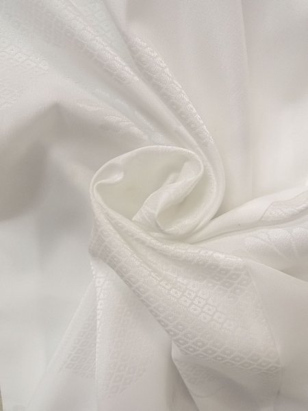 Photo12: N0815D Vintage Japanese women  Shiny White JUBAN undergarment / Synthetic.    (Grade C) (12)