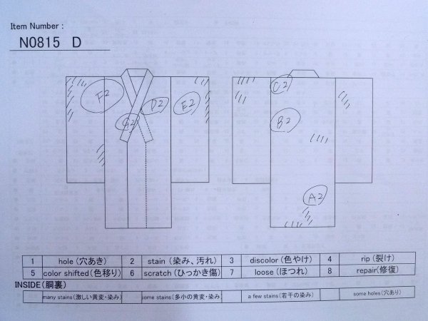 Photo13: N0815D Vintage Japanese women  Shiny White JUBAN undergarment / Synthetic.    (Grade C) (13)