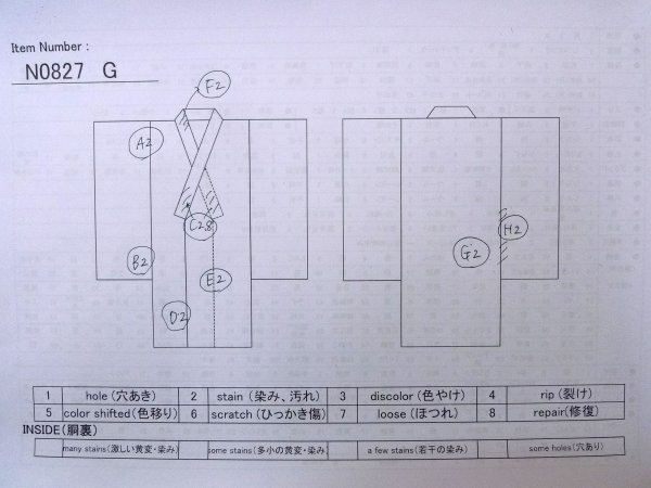 Photo32: N0827G Vintage Japanese women  Shiny Red KAKESHITA under Uchikake / Silk. UME plum bloom,   (Grade B) (32)