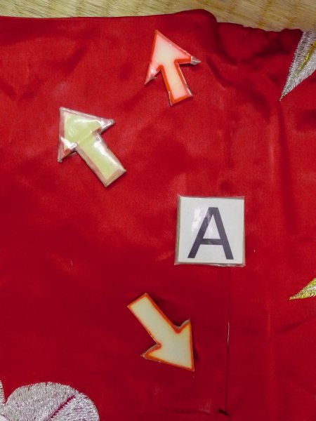 Photo33: N0827G Vintage Japanese women  Shiny Red KAKESHITA under Uchikake / Silk. UME plum bloom,   (Grade B) (33)