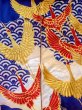 Photo4: N0827H Vintage Japanese women  Dark Blue UCHIKAKE Wedding / Silk. Crane,   (Grade C) (4)