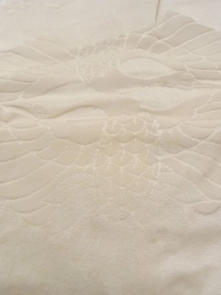Photo11: N0827K Vintage Japanese women   Ivory KAKESHITA under Uchikake / Silk.    (Grade C) (11)