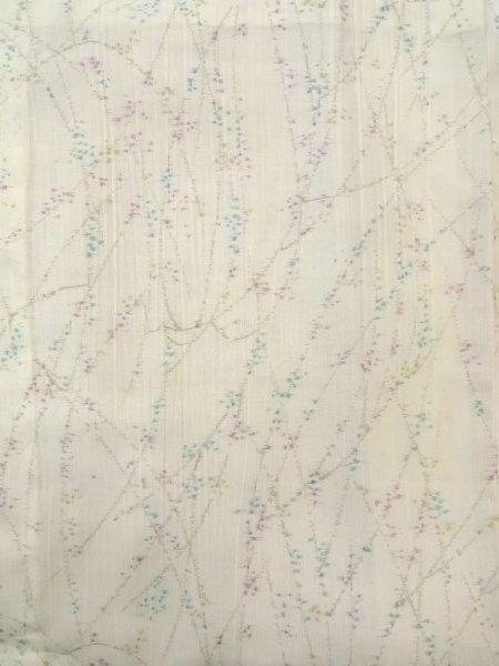 Photo4: Mint N0906D Vintage Japanese women   Ivory OJIYACHIJIMI / Linen. Tall grass,   (Grade A) (4)