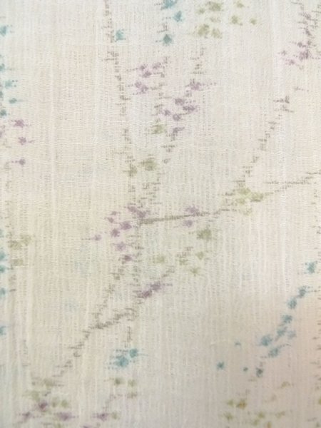 Photo7: Mint N0906D Vintage Japanese women   Ivory OJIYACHIJIMI / Linen. Tall grass,   (Grade A) (7)