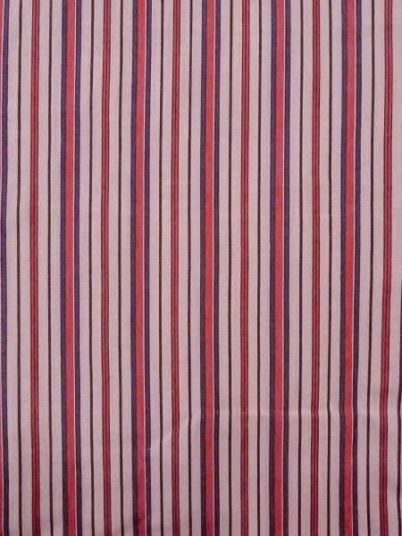 Photo4: N0906F Vintage Japanese women  Grayish Pink HITOE unlined / Wool. Stripes   (Grade D) (4)