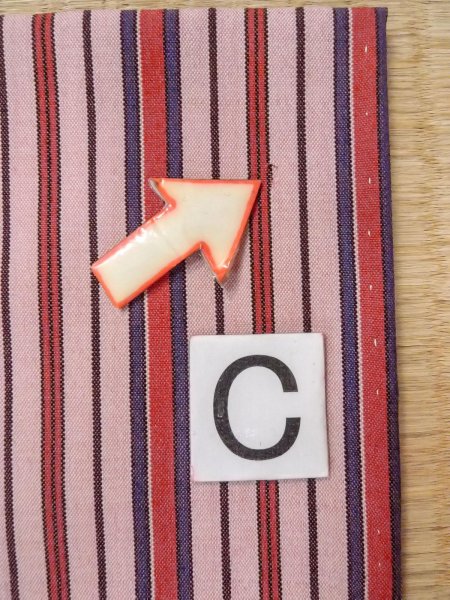 Photo16: N0906F Vintage Japanese women  Grayish Pink HITOE unlined / Wool. Stripes   (Grade D) (16)