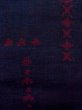 Photo7: N0906I Vintage Japanese women  Dark Navy Blue HITOE unlined / Wool. Flower,   (Grade B) (7)
