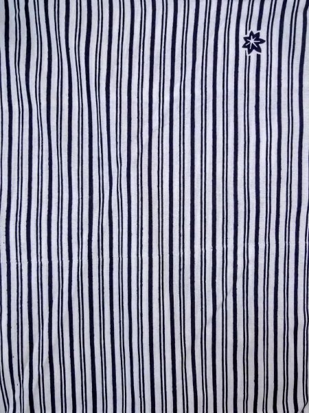 Photo3: N0906K Vintage Japanese women   White YUKATA summer(made in Japan) / Cotton. MOMIJI maple leaf,   (Grade D) (3)