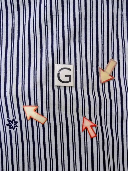 Photo20: N0906K Vintage Japanese women   White YUKATA summer(made in Japan) / Cotton. MOMIJI maple leaf,   (Grade D) (20)