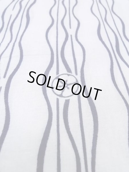 Photo9: N0906M Vintage Japanese women   White YUKATA summer(made in Japan) / Cotton. MOMIJI maple leaf,   (Grade B) (9)