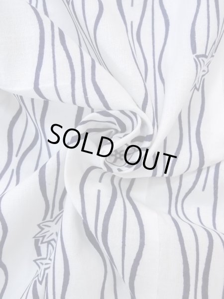 Photo11: N0906M Vintage Japanese women   White YUKATA summer(made in Japan) / Cotton. MOMIJI maple leaf,   (Grade B) (11)