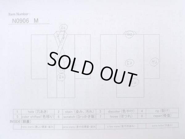 Photo13: N0906M Vintage Japanese women   White YUKATA summer(made in Japan) / Cotton. MOMIJI maple leaf,   (Grade B) (13)