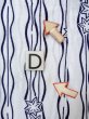 Photo17: N0906M Vintage Japanese women   White YUKATA summer(made in Japan) / Cotton. MOMIJI maple leaf,   (Grade B) (17)