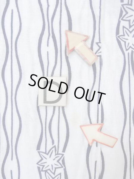 Photo17: N0906M Vintage Japanese women   White YUKATA summer(made in Japan) / Cotton. MOMIJI maple leaf,   (Grade B) (17)