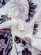 Photo12: N0906N Vintage Japanese women   White YUKATA summer(made in Other than Japan) / Cotton. Flower Japanese traditional ball pattern  (Grade B) (12)