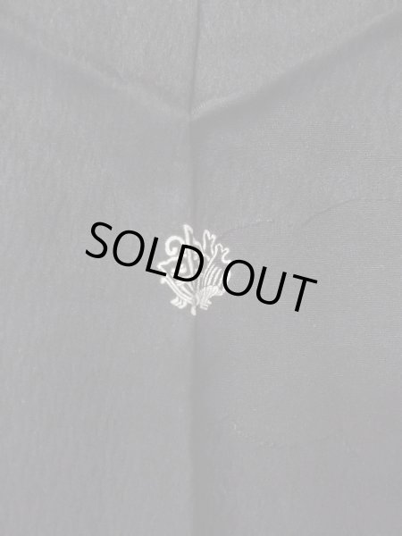 Photo3: Mint N0906Q Vintage Japanese women   Black HAORI short jacket / Silk.    (Grade A) (3)