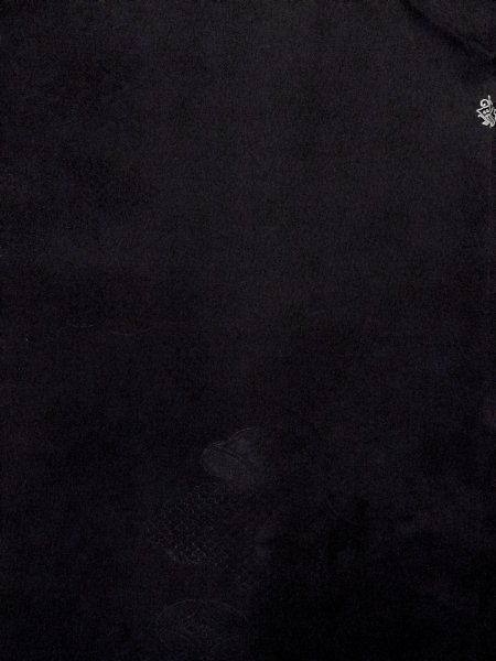 Photo4: Mint N0906Q Vintage Japanese women   Black HAORI short jacket / Silk.    (Grade A) (4)