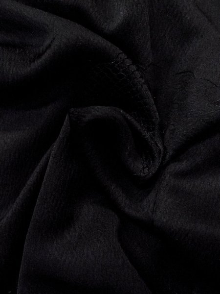 Photo12: Mint N0906Q Vintage Japanese women   Black HAORI short jacket / Silk.    (Grade A) (12)