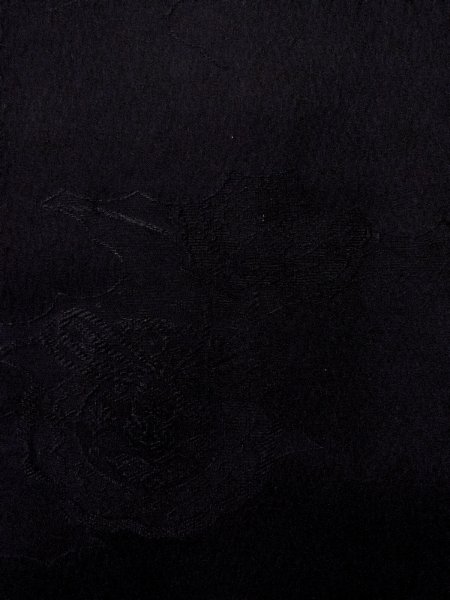 Photo6: N0906R Vintage Japanese women   Black HAORI short jacket / Silk.    (Grade B) (6)