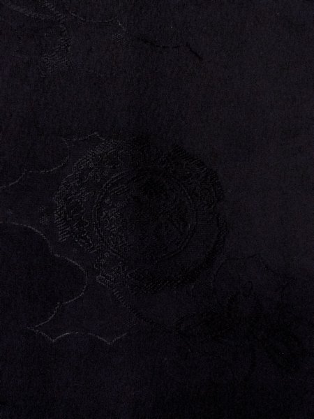 Photo7: N0906R Vintage Japanese women   Black HAORI short jacket / Silk.    (Grade B) (7)