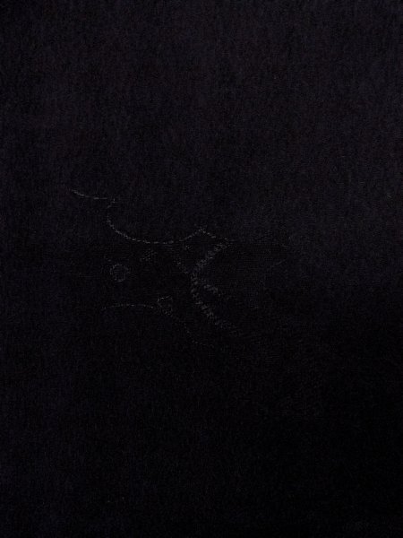 Photo8: N0906R Vintage Japanese women   Black HAORI short jacket / Silk.    (Grade B) (8)