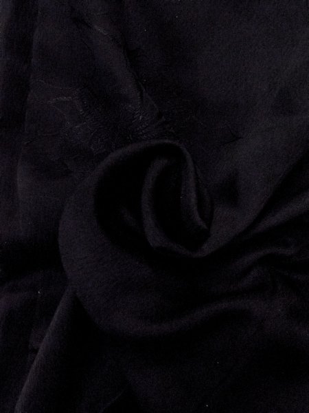 Photo13: N0906R Vintage Japanese women   Black HAORI short jacket / Silk.    (Grade B) (13)