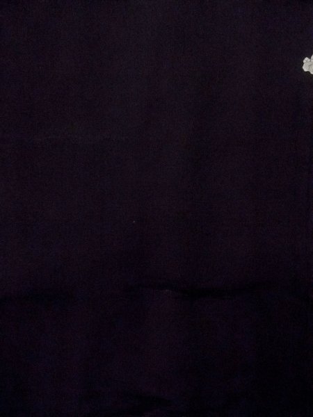 Photo4: N0906T Vintage Japanese women   Black HAORI short jacket / Silk.    (Grade B) (4)