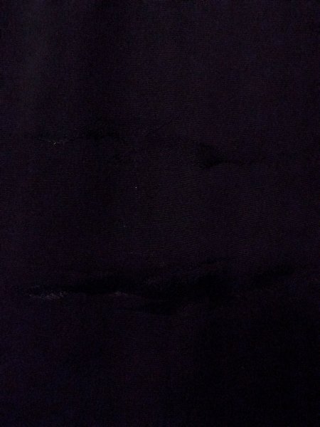 Photo6: N0906T Vintage Japanese women   Black HAORI short jacket / Silk.    (Grade B) (6)