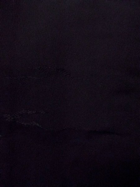 Photo8: N0906T Vintage Japanese women   Black HAORI short jacket / Silk.    (Grade B) (8)