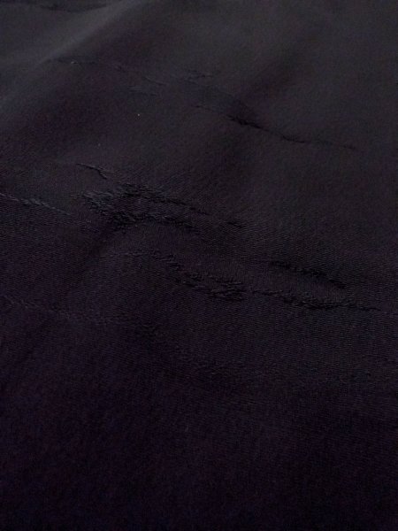 Photo9: N0906T Vintage Japanese women   Black HAORI short jacket / Silk.    (Grade B) (9)