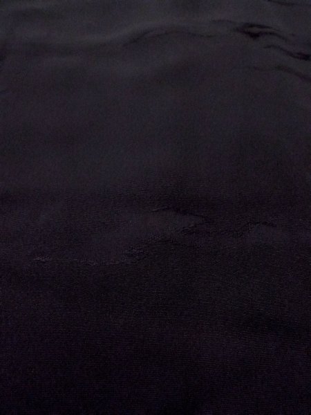 Photo10: N0906T Vintage Japanese women   Black HAORI short jacket / Silk.    (Grade B) (10)