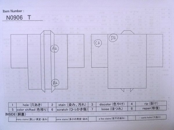 Photo14: N0906T Vintage Japanese women   Black HAORI short jacket / Silk.    (Grade B) (14)