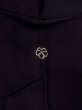 Photo3: N0906V Vintage Japanese women   Black HAORI short jacket / Silk.    (Grade B) (3)