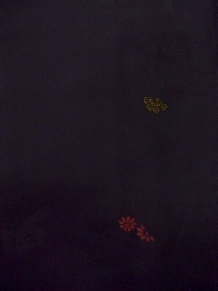 Photo5: Mint N0906W Vintage Japanese women   Black HAORI short jacket / Silk. Gap in a cloud,   (Grade A) (5)