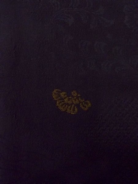 Photo7: Mint N0906W Vintage Japanese women   Black HAORI short jacket / Silk. Gap in a cloud,   (Grade A) (7)