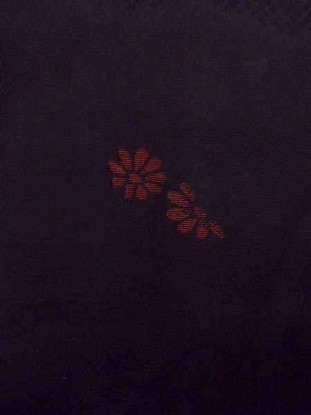 Photo8: Mint N0906W Vintage Japanese women   Black HAORI short jacket / Silk. Gap in a cloud,   (Grade A) (8)