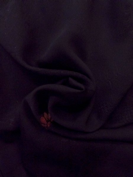 Photo13: Mint N0906W Vintage Japanese women   Black HAORI short jacket / Silk. Gap in a cloud,   (Grade A) (13)