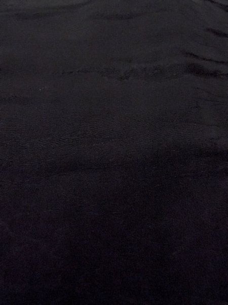 Photo10: N0906X Vintage Japanese women   Black HAORI short jacket / Silk.    (Grade B) (10)