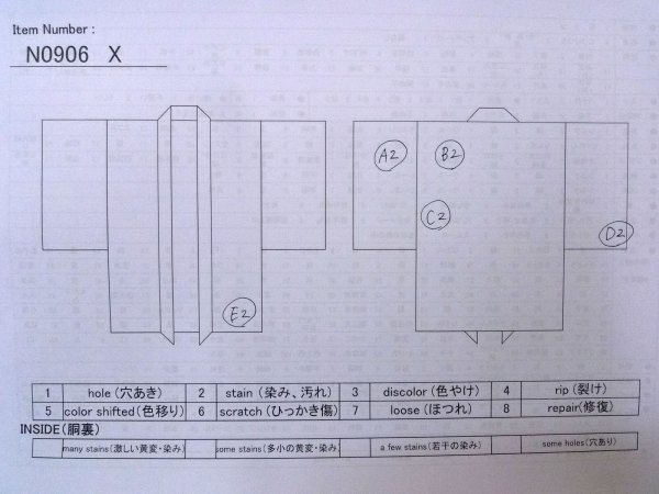 Photo14: N0906X Vintage Japanese women   Black HAORI short jacket / Silk.    (Grade B) (14)