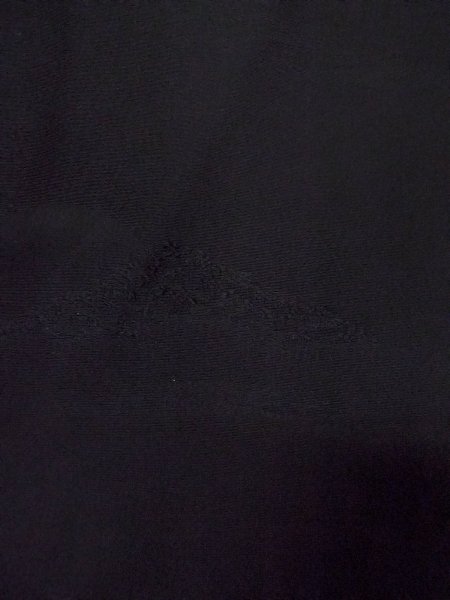 Photo7: Mint N0906Y Vintage Japanese women   Black HAORI short jacket / Silk.    (Grade A) (7)