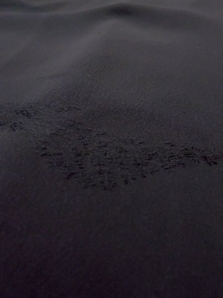 Photo8: Mint N0906Y Vintage Japanese women   Black HAORI short jacket / Silk.    (Grade A) (8)