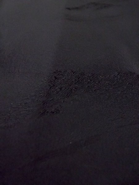 Photo9: Mint N0906Y Vintage Japanese women   Black HAORI short jacket / Silk.    (Grade A) (9)