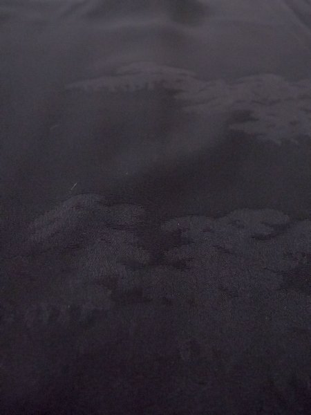 Photo11: N0906Z Vintage Japanese women   Black HAORI short jacket / Silk.    (Grade B) (11)