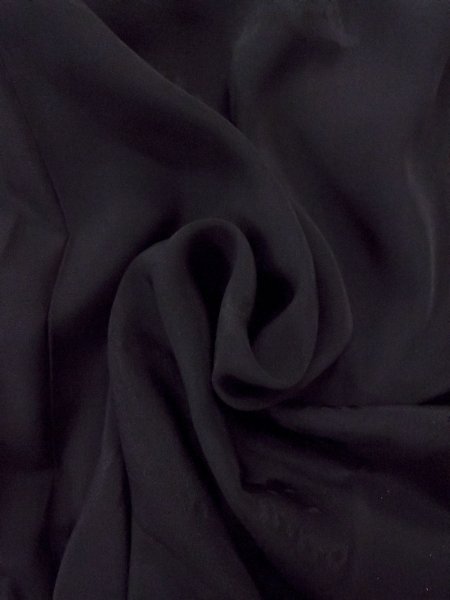 Photo13: N0906Z Vintage Japanese women   Black HAORI short jacket / Silk.    (Grade B) (13)